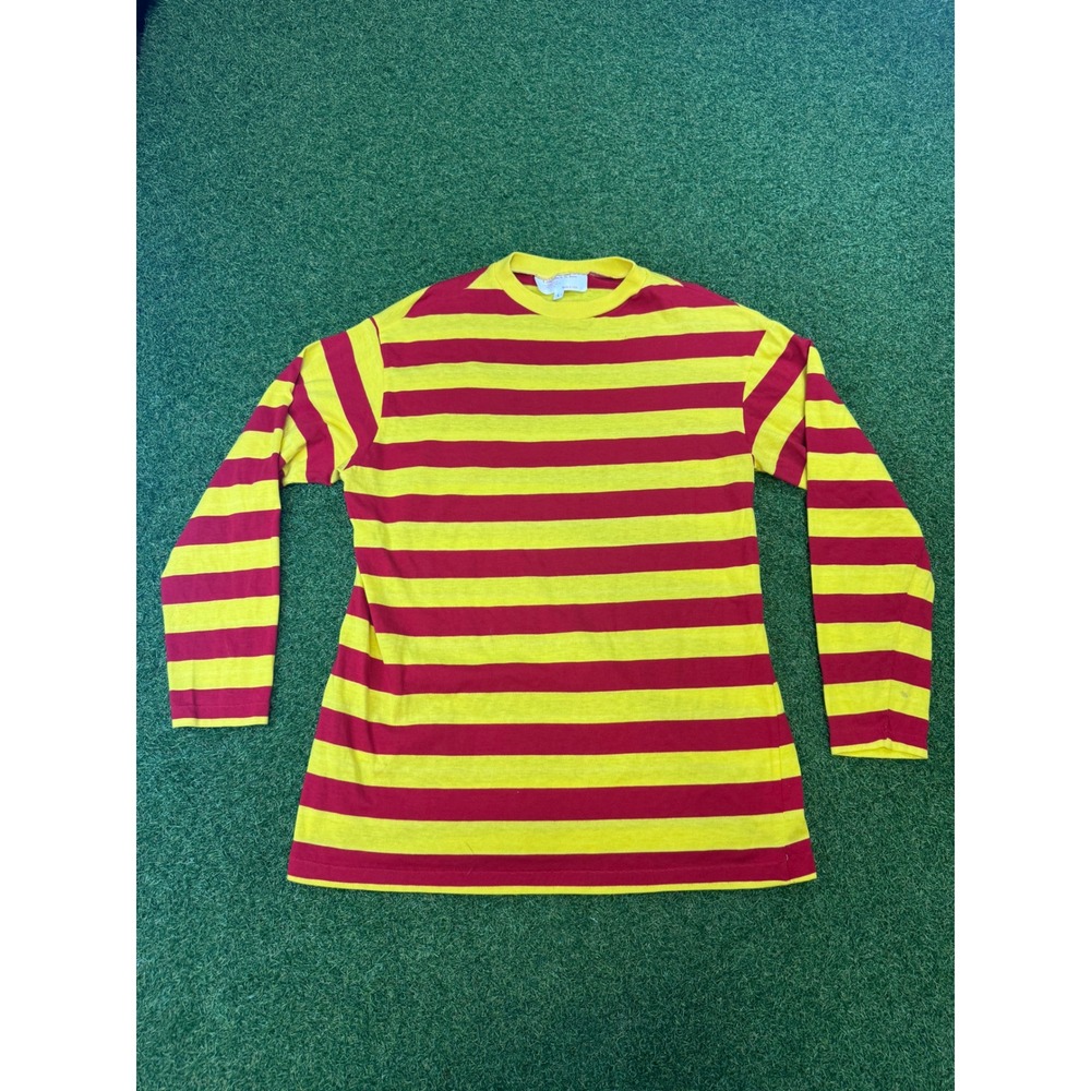 Costumes by Betty Red Yellow Striped Long Sleeve Shirt USA Made Large
